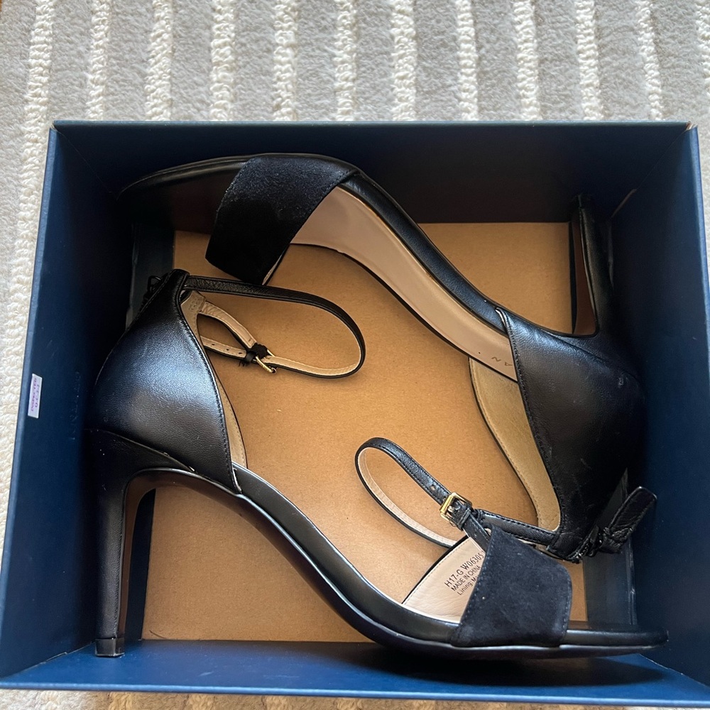 Cole Haan Black Ankle Strap Heels